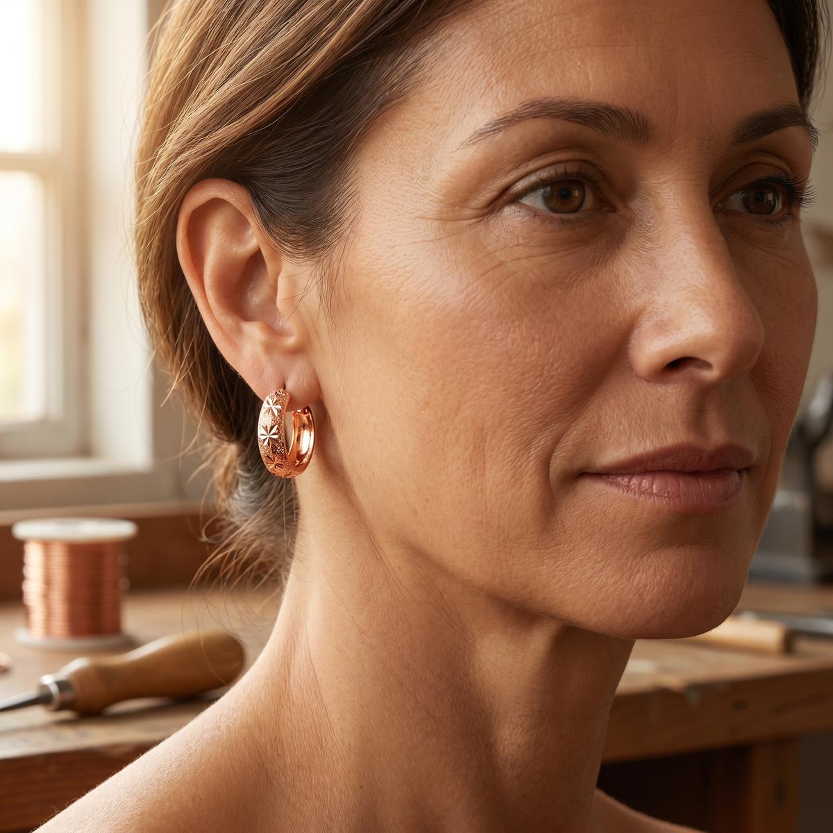 Charlotte's Dew Copper Earrings