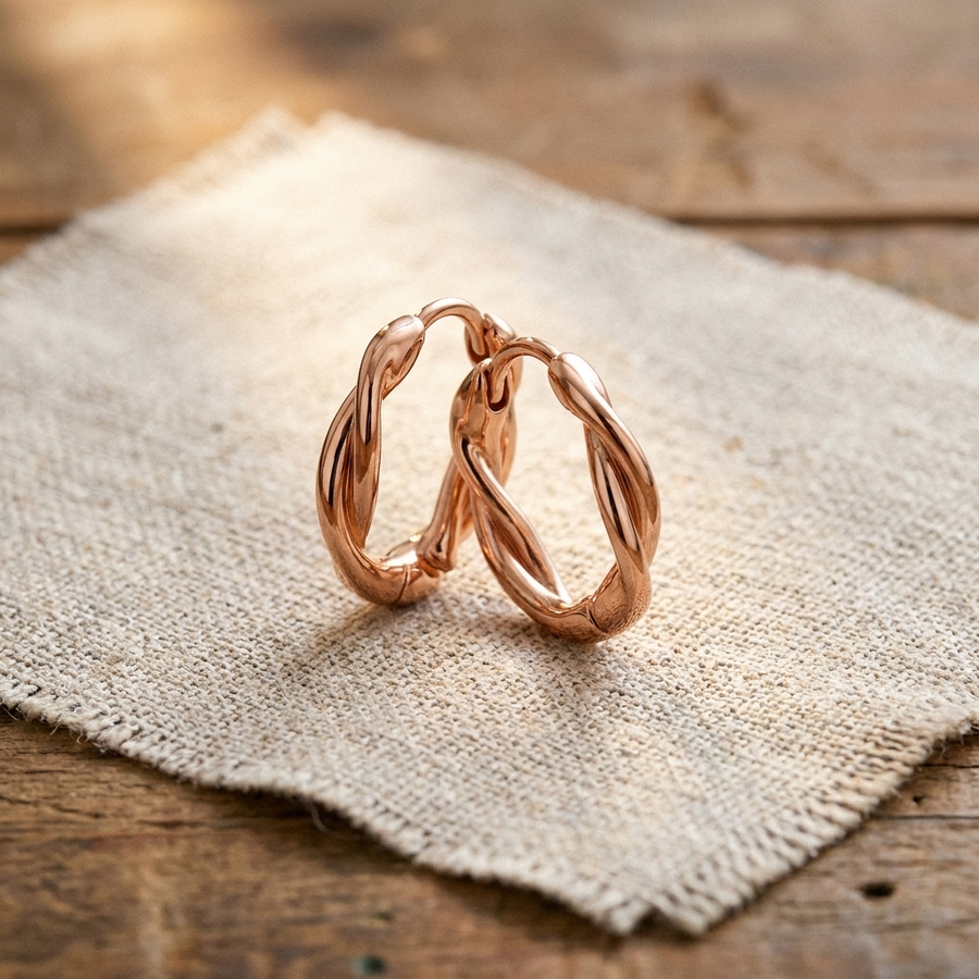 Charlotte's Wren Copper Hoop Earrings