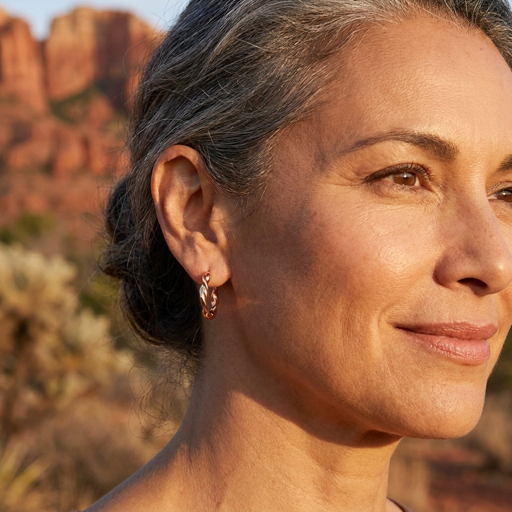 Charlotte's Wren Copper Hoop Earrings