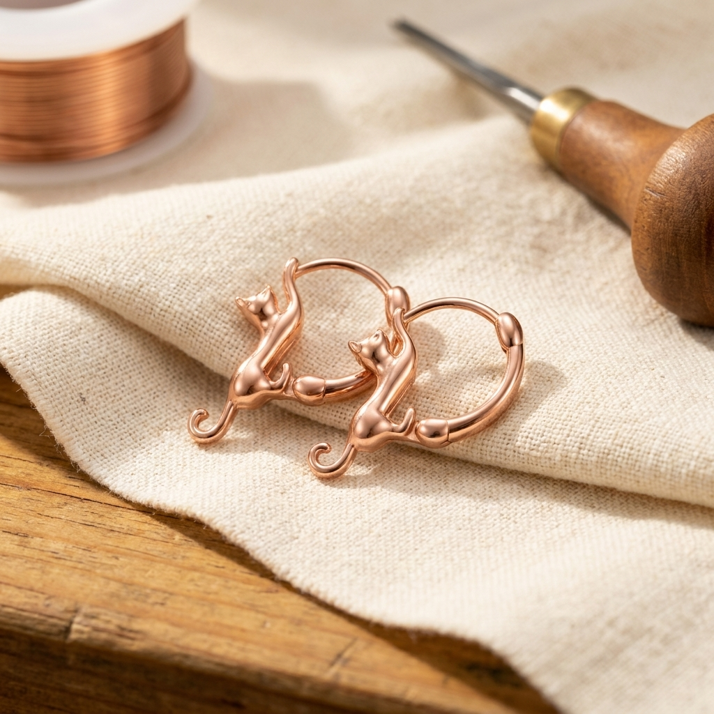 Charlotte's Swirl Copper Earrings