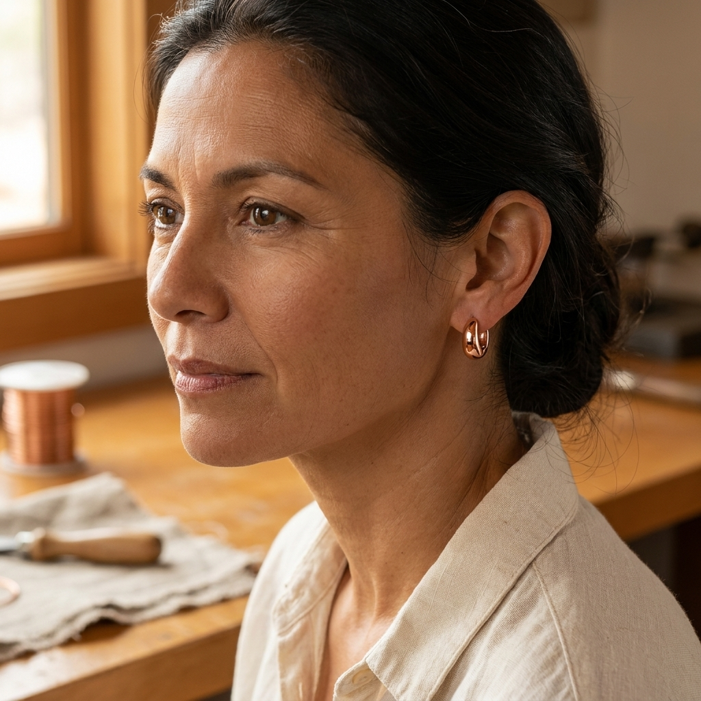 Charlotte's Linnet Copper Hoop Earrings