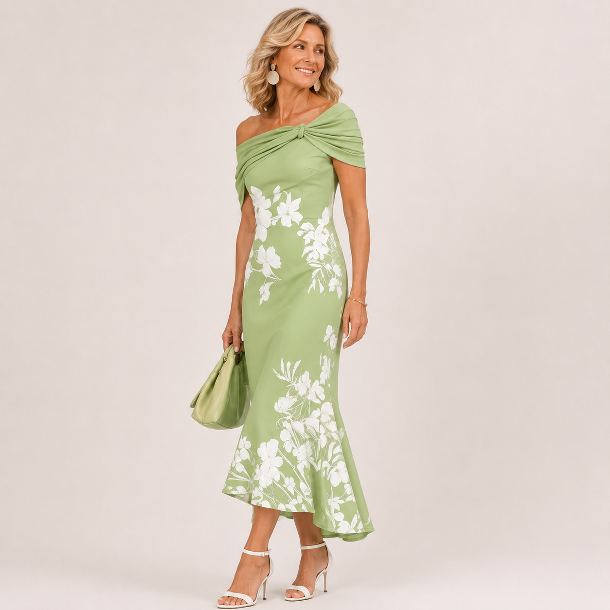 Loretta™ Floral Off-Shoulder Midi Dress