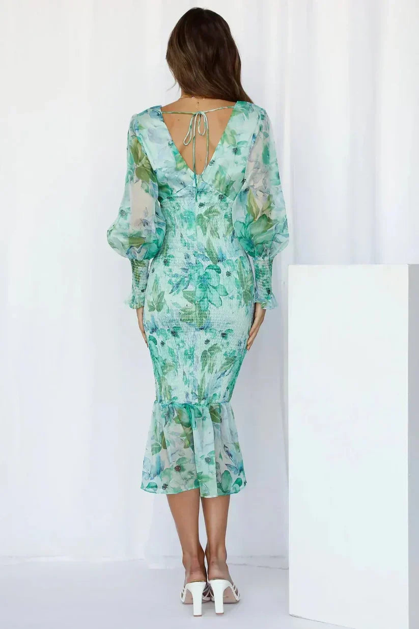 Julia | Women's Wedding Guest Floral Dress Evening