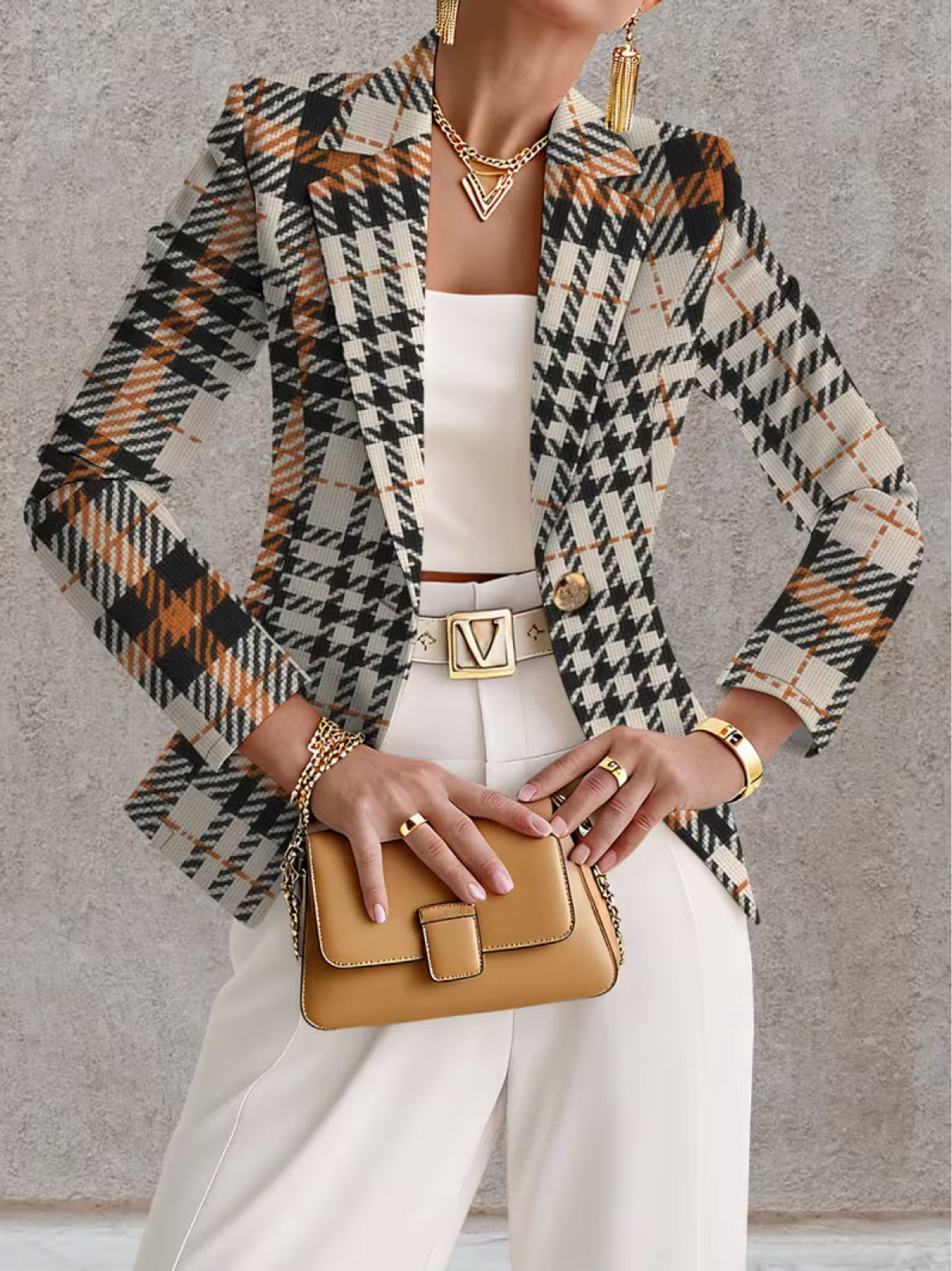The Donata Houndstooth Blazer