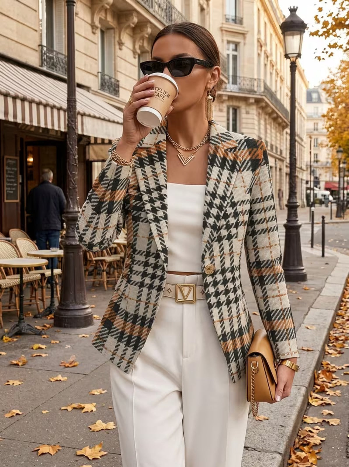 The Donata Houndstooth Blazer