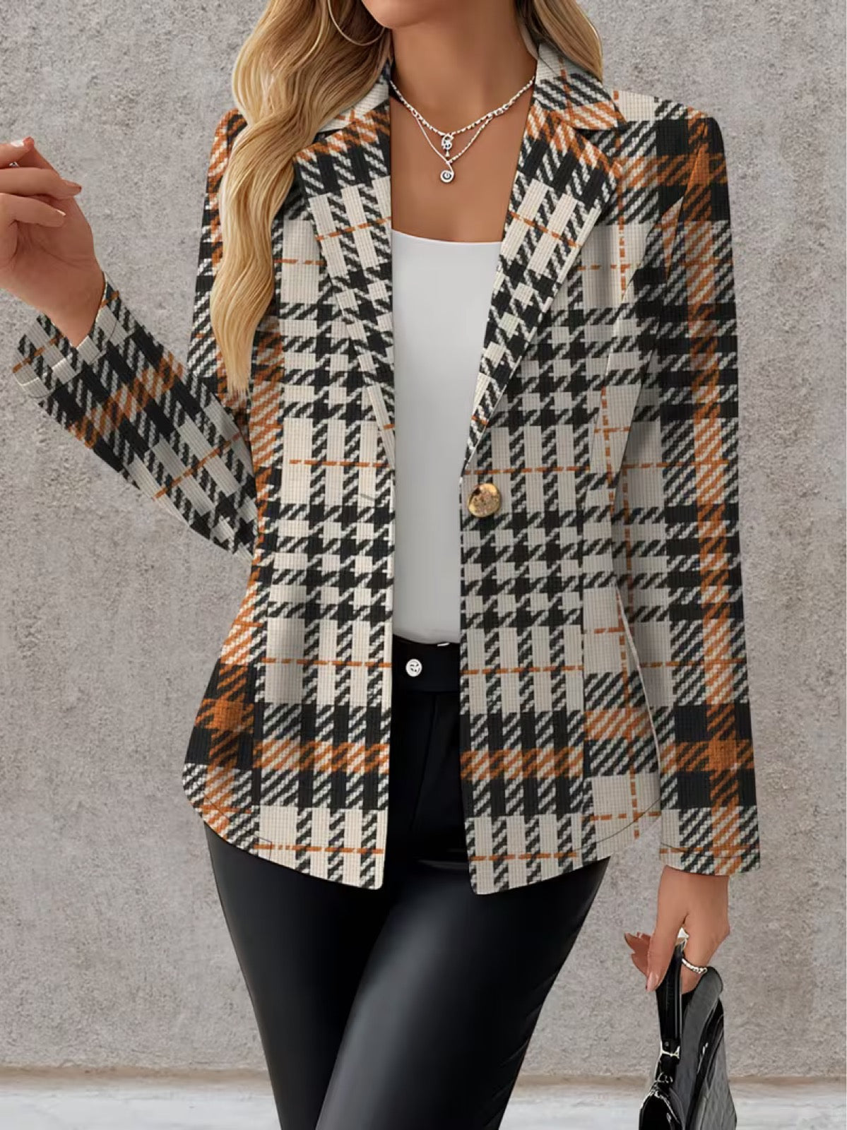 The Donata Houndstooth Blazer