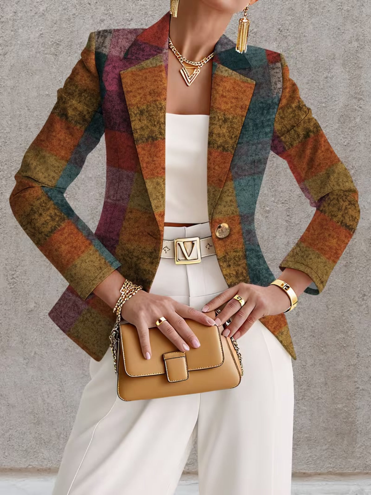 The Ornella Plaid Blazer