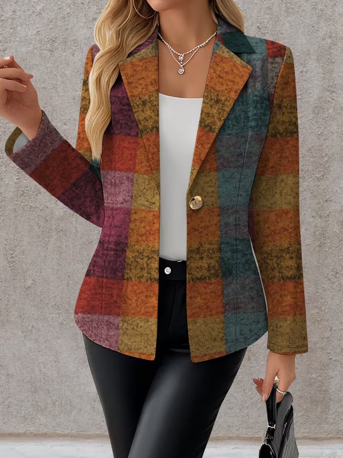The Ornella Plaid Blazer